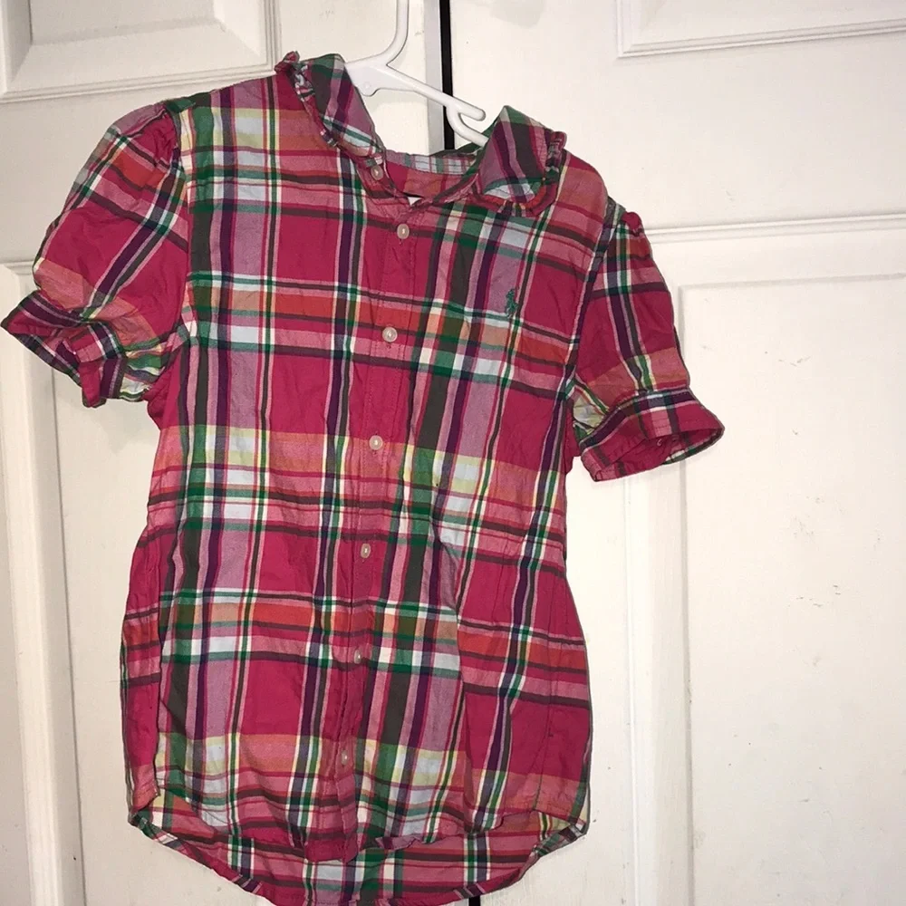 Girl’s Ralph Lauren Plaid Top